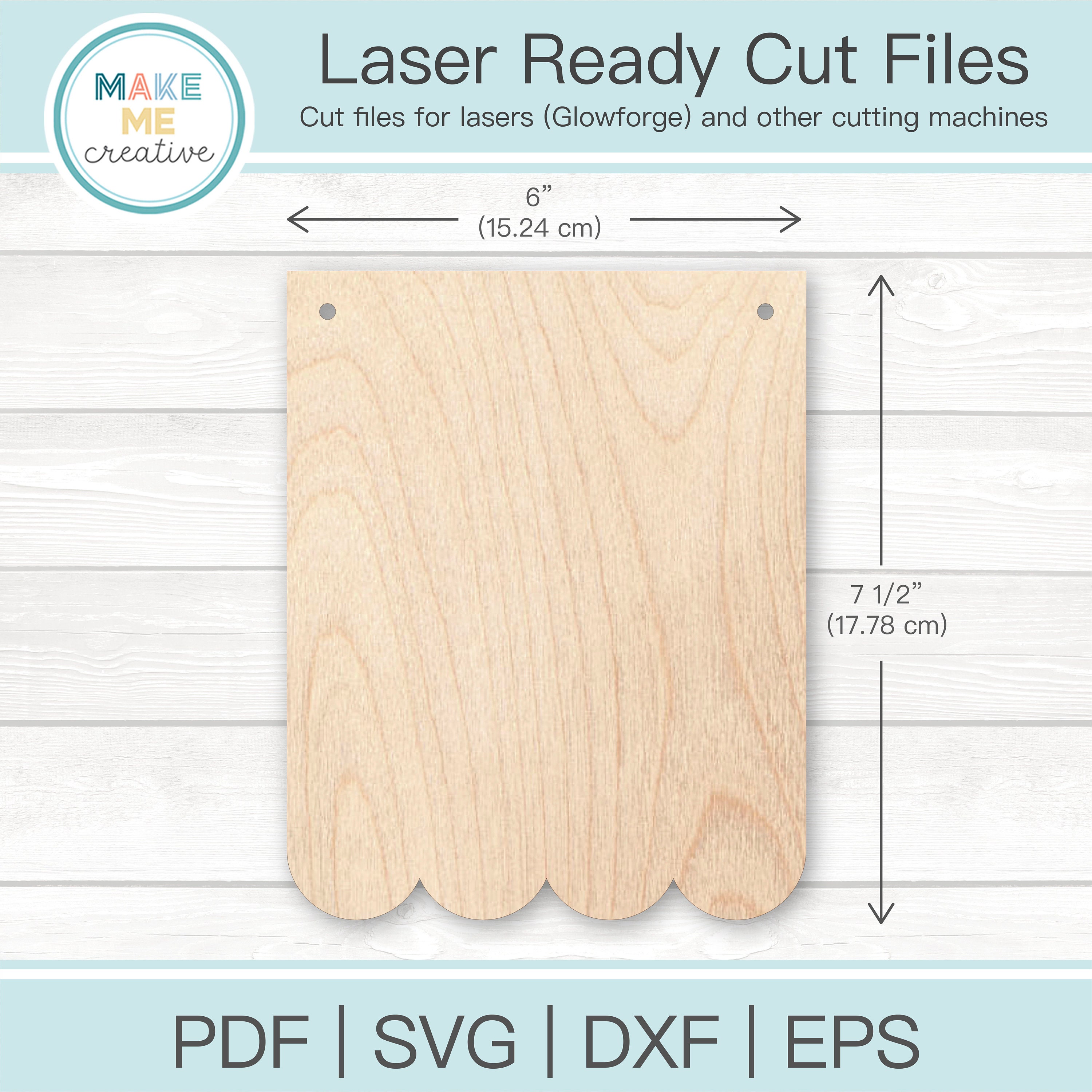 SVG, Scalloped Sign Banner SVG, Scalloped Edge Door Hanger SVG ...