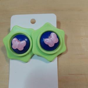 upcycled button earrings