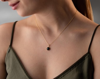 Midnight Blue Goldstone Gemstone Necklace, Healing Pendant, Blue Goldstone Gemstone, Bridesmaids Necklace, Gift For Her