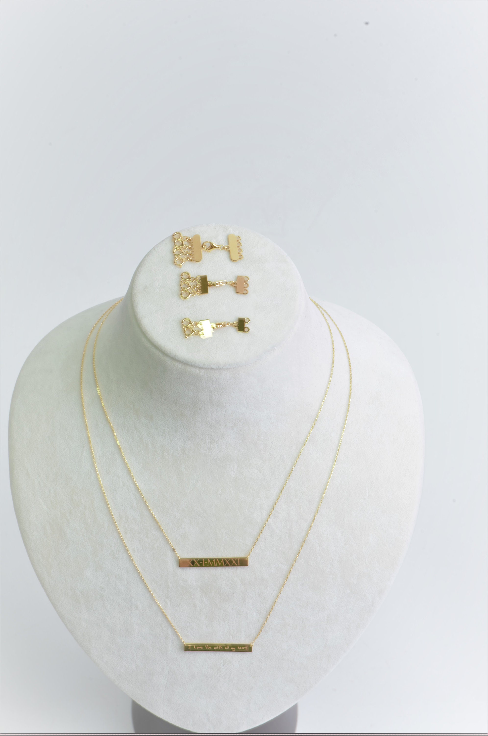 14K Gold Layered Necklace Spacer Multi Necklace Detangler Etsy