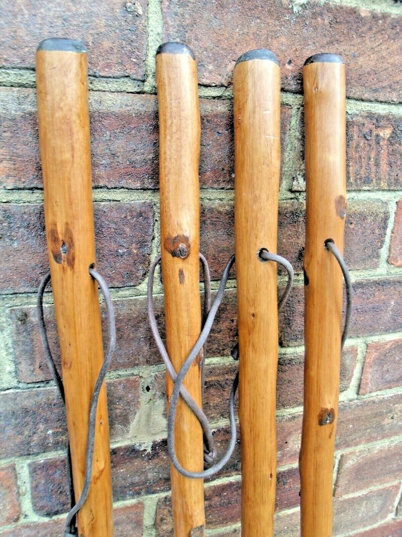 Large Hiking Walking Stick Cane Solid Thick Chestnut Wood Etsy