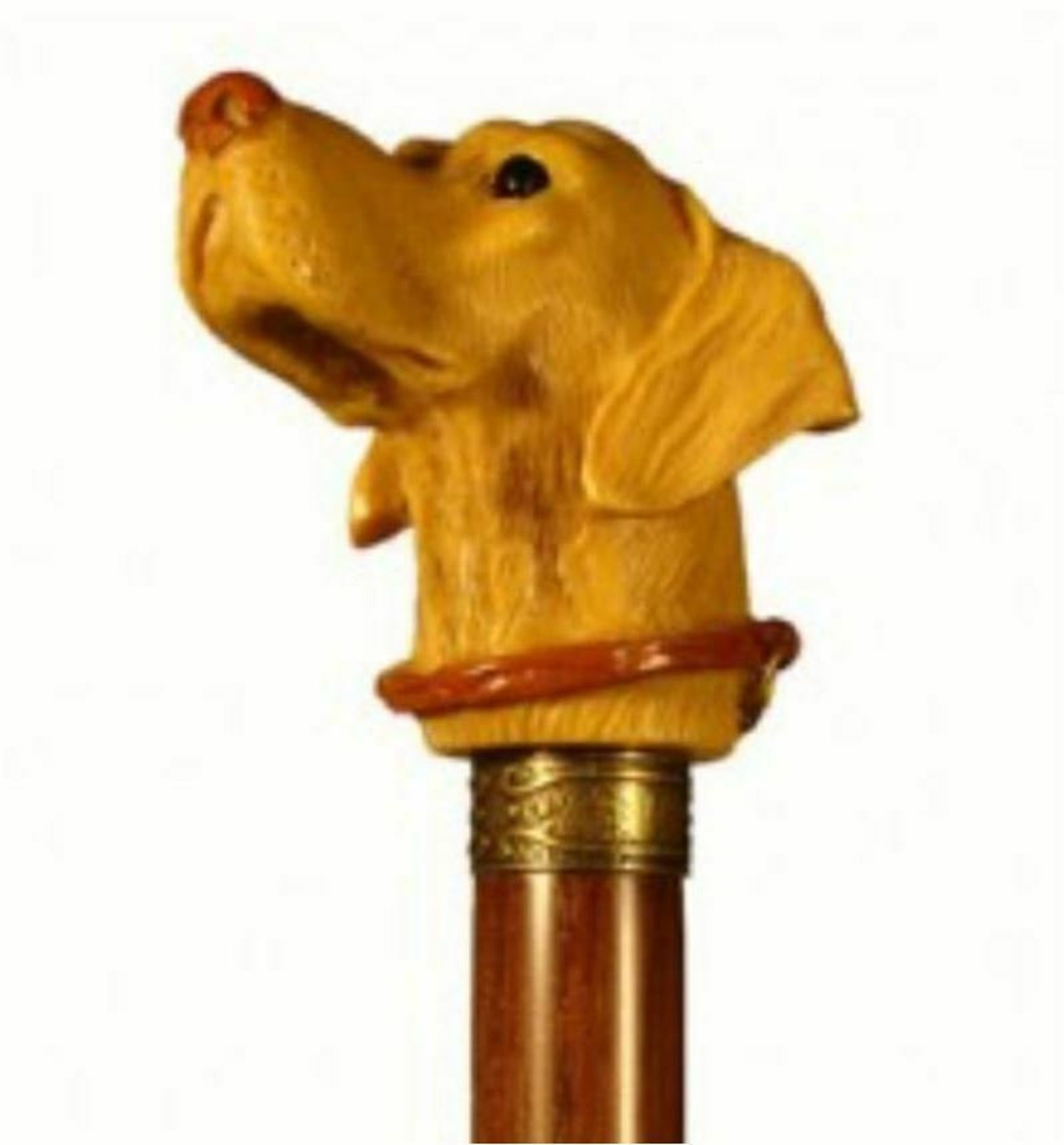 Labrador Dog Head Walking Stick Ash Wood Stick Retriever Etsy