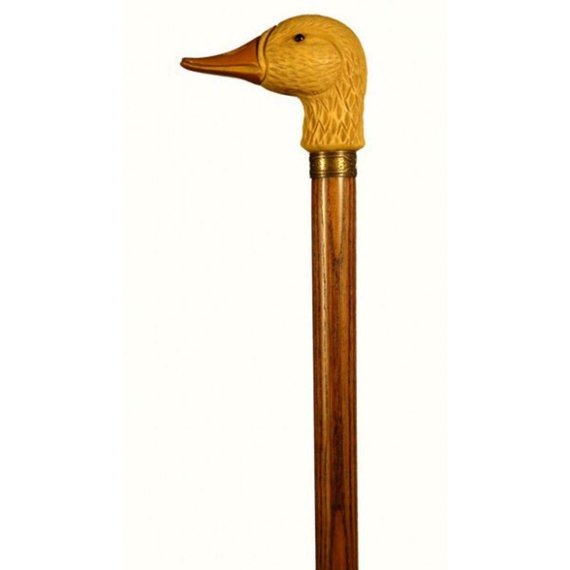Collectible Duck Head Wood Walking Stick Brown Stick Wooden Etsy