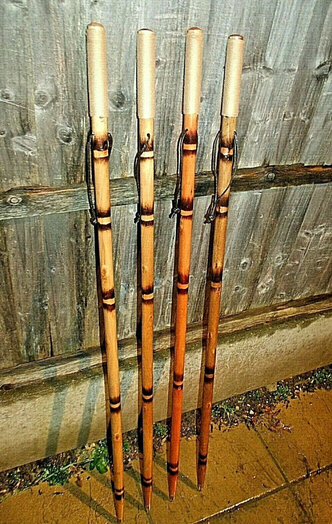 Flamed Wooden Walking Sticks for Hiking Farmer Dog Walker Etsy UK