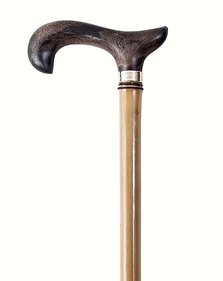 Stunning Bamboo Walking Stick Modern Wood Effect Derby Handle Etsy