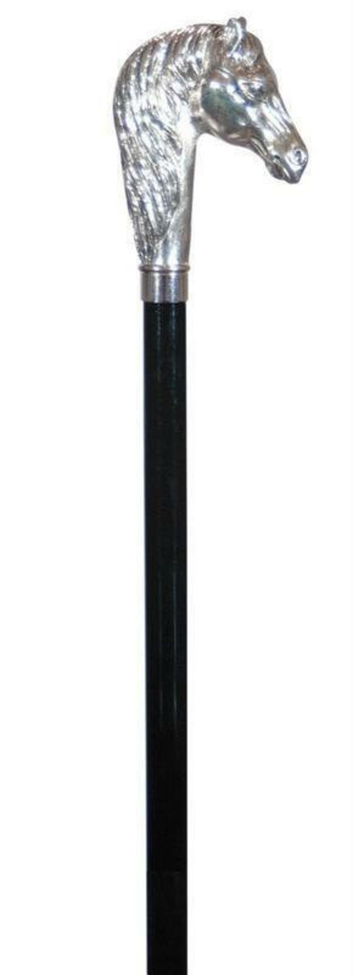 Nickel Silver Horse Head Walking Stick Noir Bois Formel Bâton Etsy