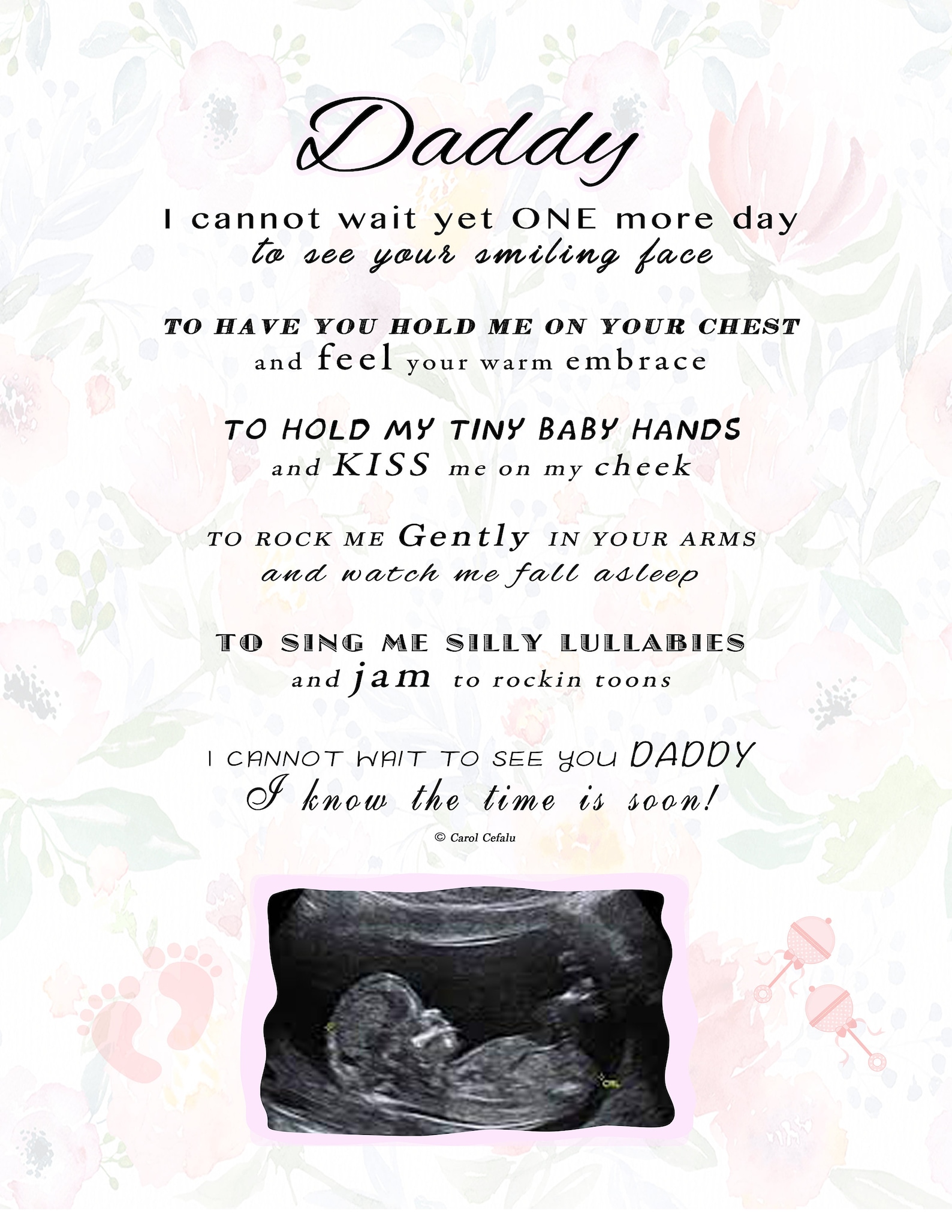Daddy Poem from unborn baby Etsy