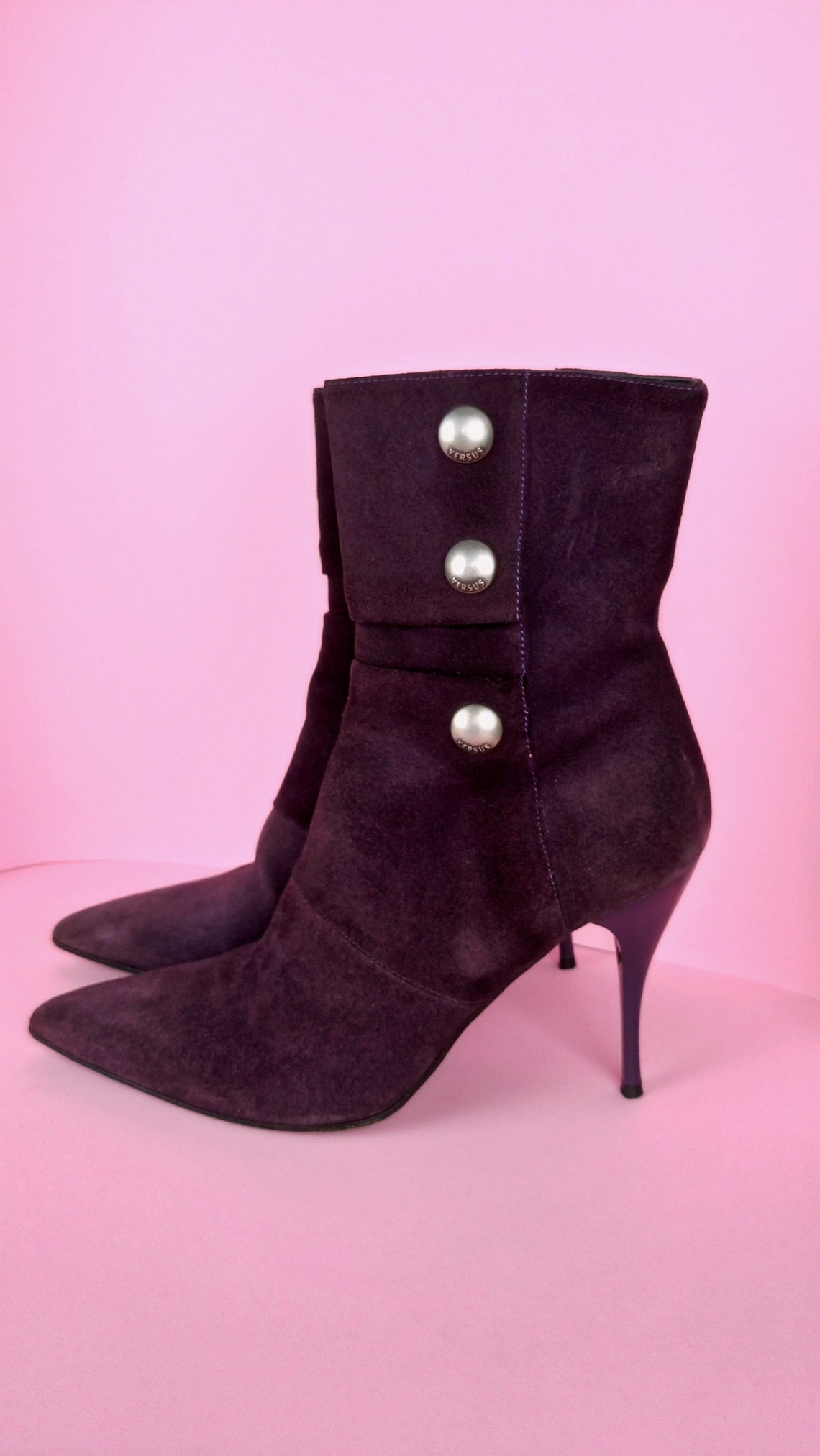 versace purple boots