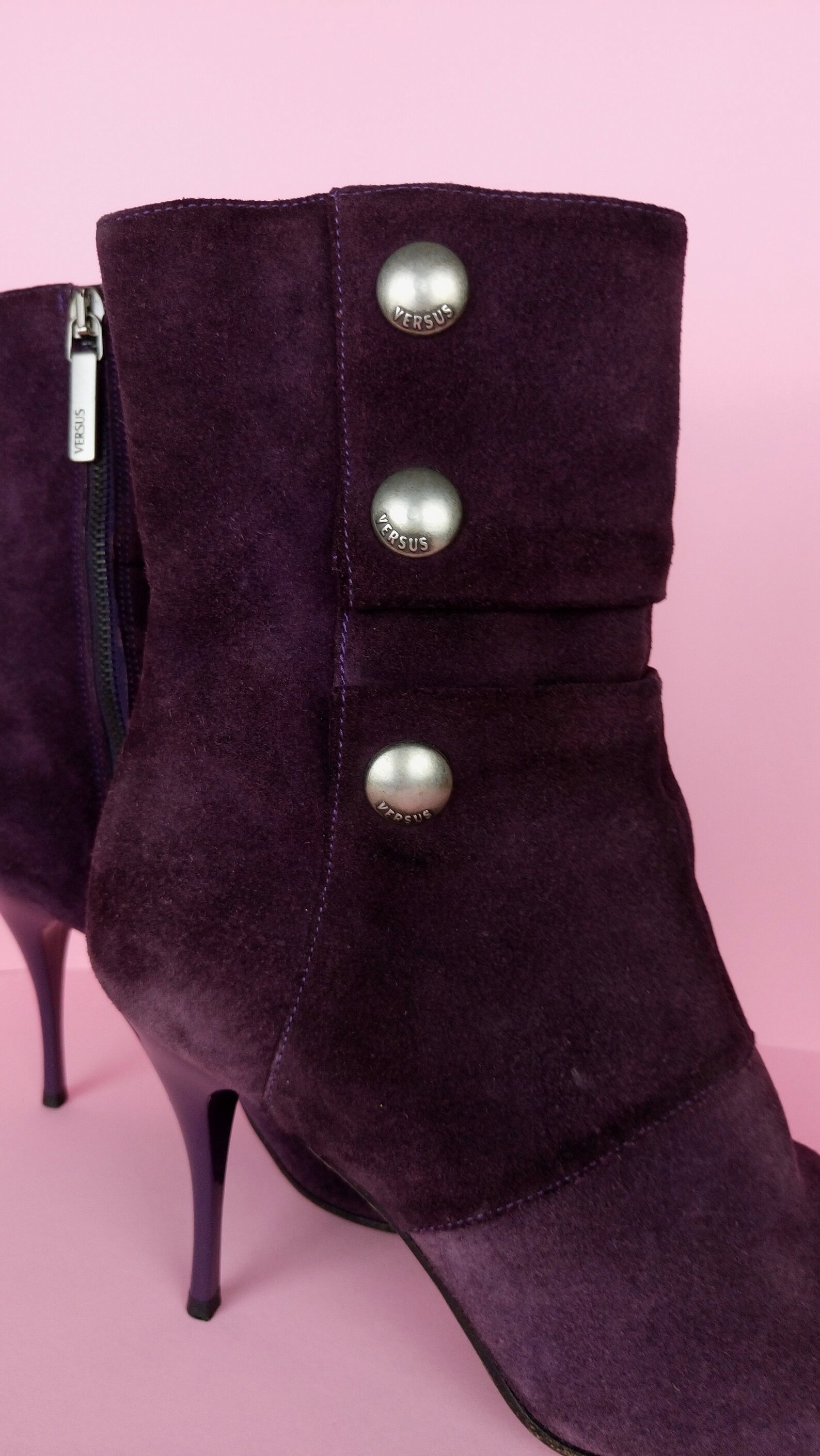versace purple boots