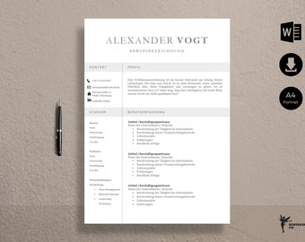BEWERBUNGSVORLAGE Deutsch, Lebenslauf Deutsch mit Foto | CV met foto | Deckblatt, Anschreiben, Lebenslauf, Bewerbungstipps| Lebenslauf-woord