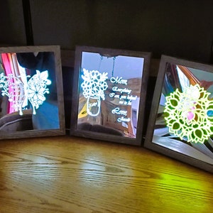 LED Lit Mirror, Custom Engraved LED Mirror, Home Decor, Mother&#39;s Day Gift, Gifts for Her, Gifts for Him, Customized, Personalized Mirror