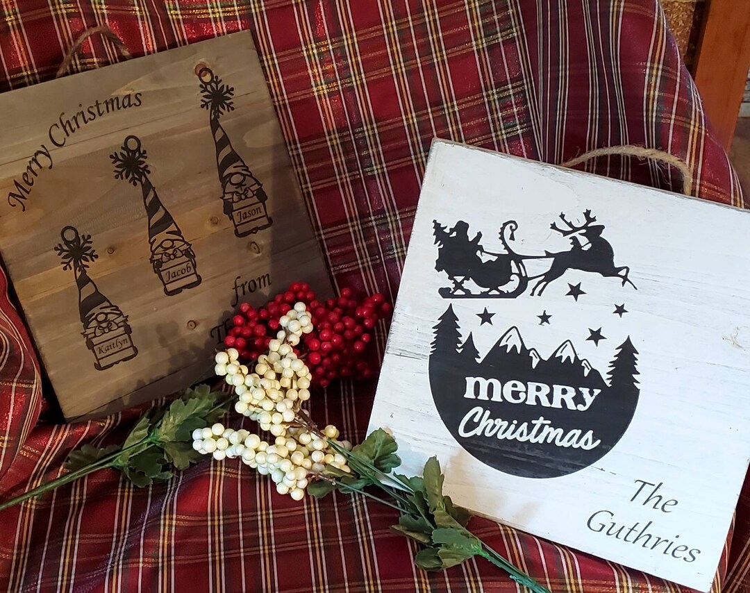Rustic Christmas Wood Decor Christmas Wood Signs Rustic Etsy