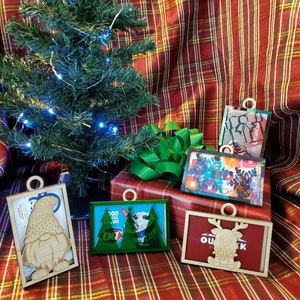 Porta carte regalo, Porta carte regalo di Natale, Porta carte regalo tagliate al laser, Porta carte regalo vacanze, Porta carte regalo in legno,