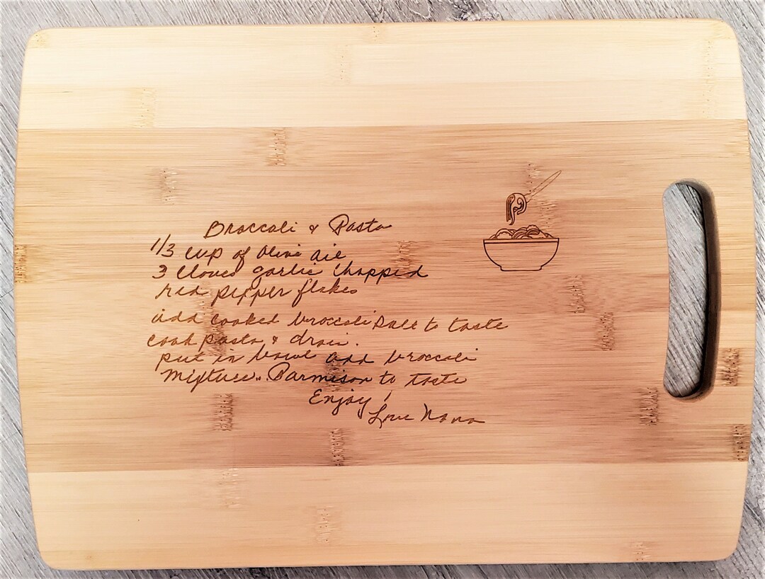 Recipe Engraved Cutting Boards Handwritten Recipes Special Etsy