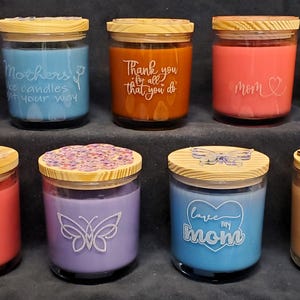 Scented Candle,Custom Laser Engraved Soy Scented Candle, Soy Candle, Glass Candle, Custom Gift, Mother&#39;s Day, Teacher Gift,Housewarming Gift