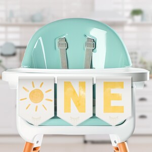 Sunshine High Chair Banner Little Sunshine 1st First Birthday First Trip Around the Sun ONE Sunshine Party Decor PRINTABLE