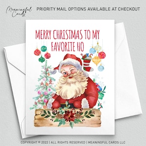 carte de Noël amusante, joyeux Noël à ma meuf préférée, cartes de Noël grossières et sarcastiques inappropriées