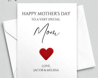 Tarjeta personalizada para el Día de la Madre: Diseño minimalista