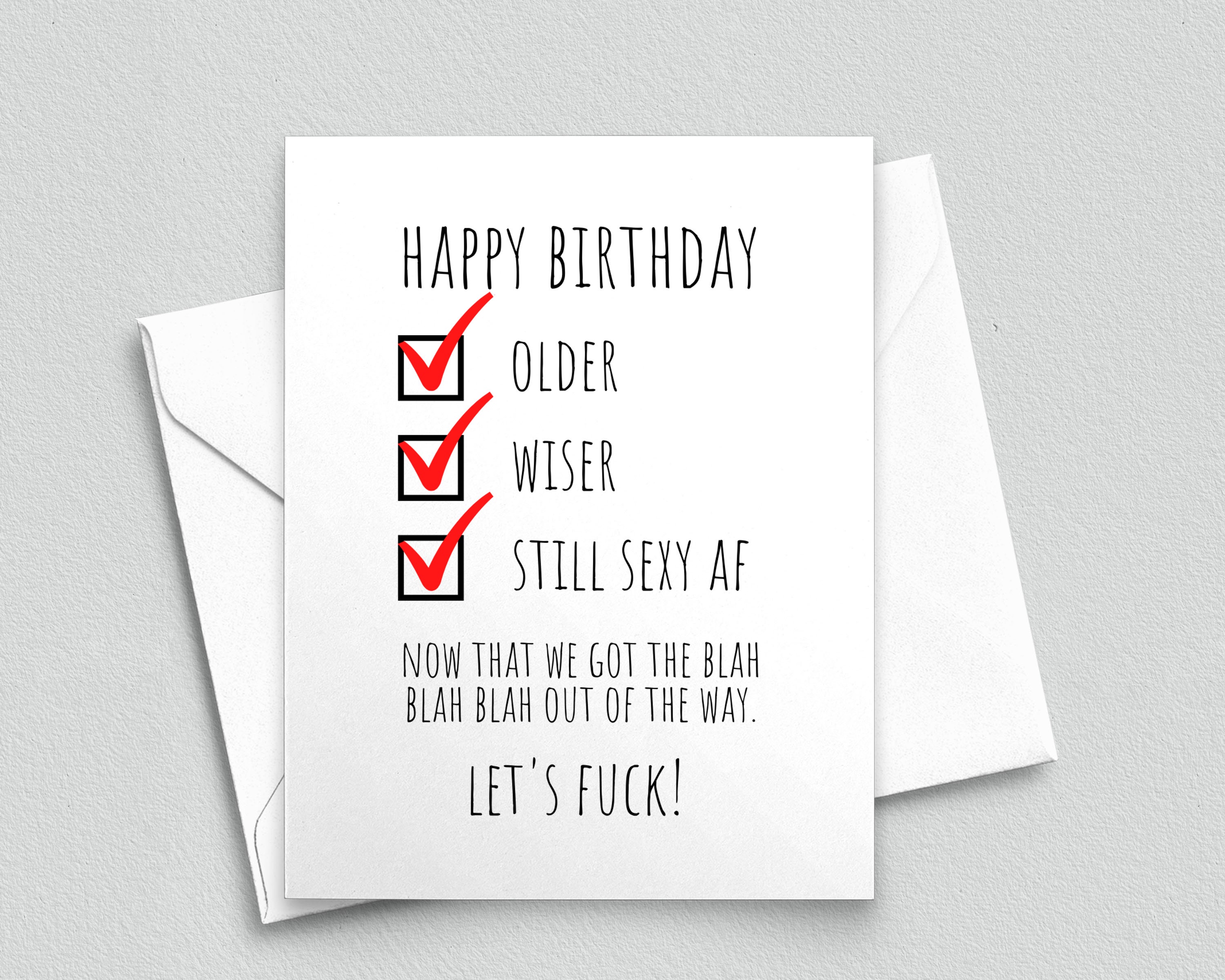 Still Sexy AF Lets Fuck Birthday Card for Your pic