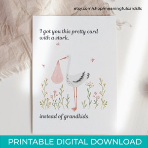 Cartão para impressão faça você mesmo para a mãe, em vez de cartão de dia das mães para os netos, download digital, cartão para impressão em casa, cartão de felicitações para impressão instantânea