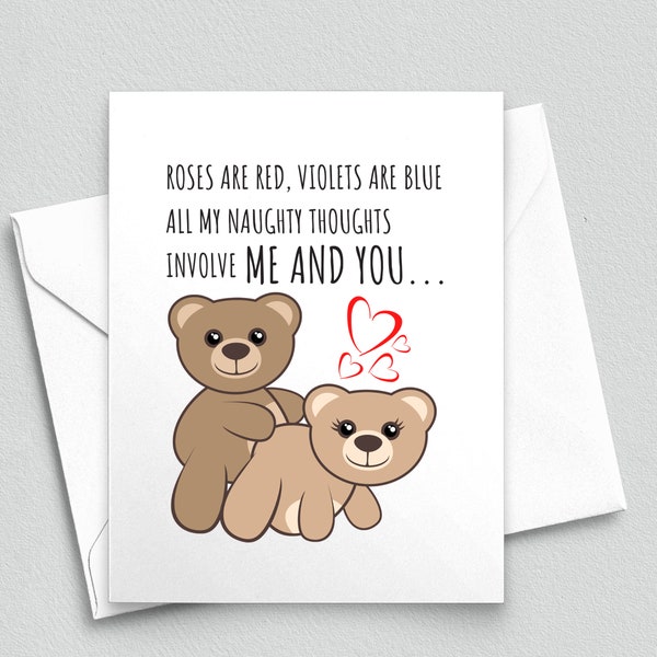 Valentine Naughty Card - Etsy