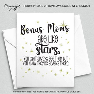 Carte maman en prime pour belle-mère - Les mamans en prime sont comme des stars, vous ne pouvez pas toujours les voir mais vous savez qu'elles sont toujours là