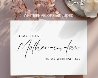 Mother-in-Law Wedding Day Card – Minimalist Script Design