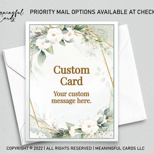 Create your own card, Custom text card, Custom birthday Card, Personalized custom Card, Create a card, Custom Greeting Card, Quote Card