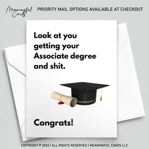 Funny Associate's Degree Graduation Card: Sarcastic Congrats
