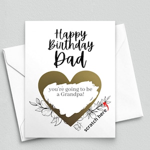 Carte d'anniversaire à gratter - Faire-part de grossesse - Faire-part de grossesse - Nouveau grand-père - Futur grand-père - Vous allez être grand-père