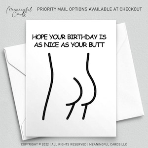 Carte d'anniversaire drôle pour elle ou lui