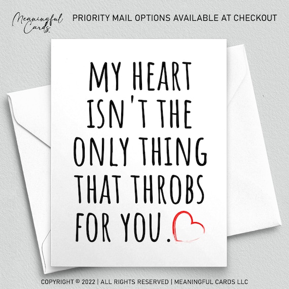 Adult Card for Girlfriend Wife, Raunchy Anniversary Love Card