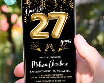 27 Dresses Birthday Party Invitation: Trendy Canva Template (5x7" Digital  Download - Etsy Canada