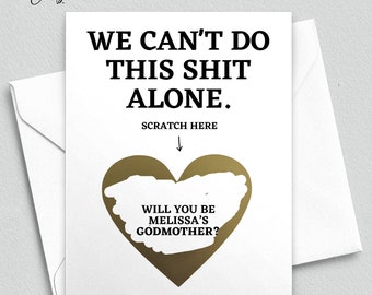 Funny Godparent Proposal Card | Personalized Scratch Off Card