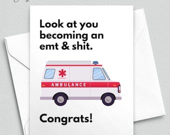 EMT Graduation Card, Emergency Services Graduate