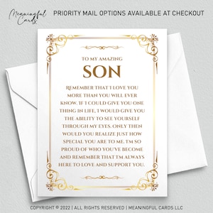 Carte bien pensée pour fils