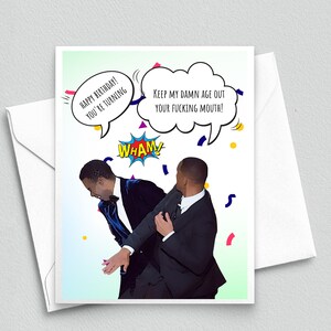 Will Smith Slap Funny Birthday Card Chris Rock Meme (Instant Download) 