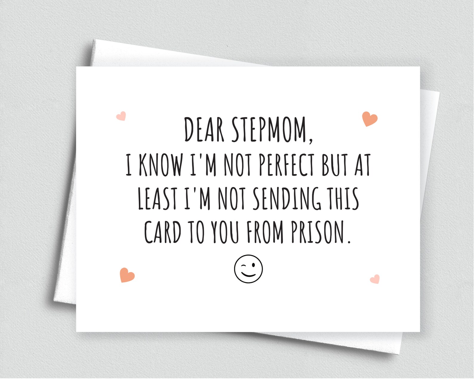Funny Birthday Card for Stepmom at Least Not From Prison | Etsy