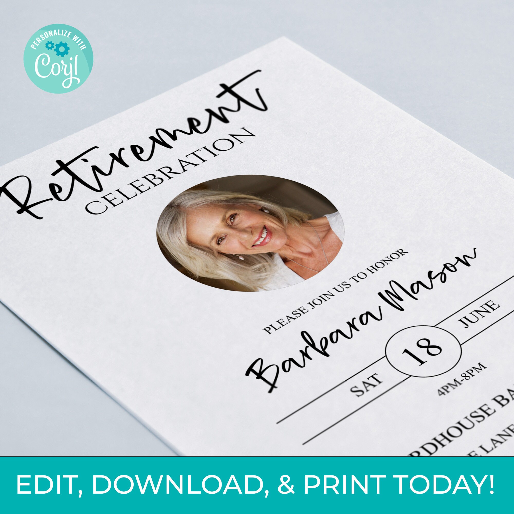 Retirement Inite Editable Retirement Party Invitation Template (digital Download) - Etsy