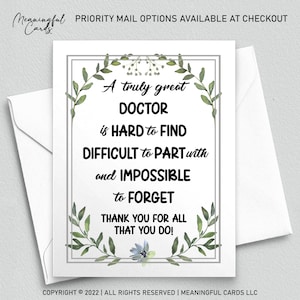 Cadeau carte de remerciement médecin pour médecin