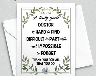 Doctor Thank You Card Gift for Doctors