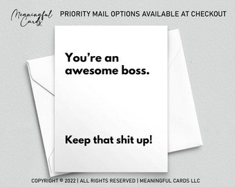 Funny Boss's Day Card - You're An Good Boss Greeting Card
