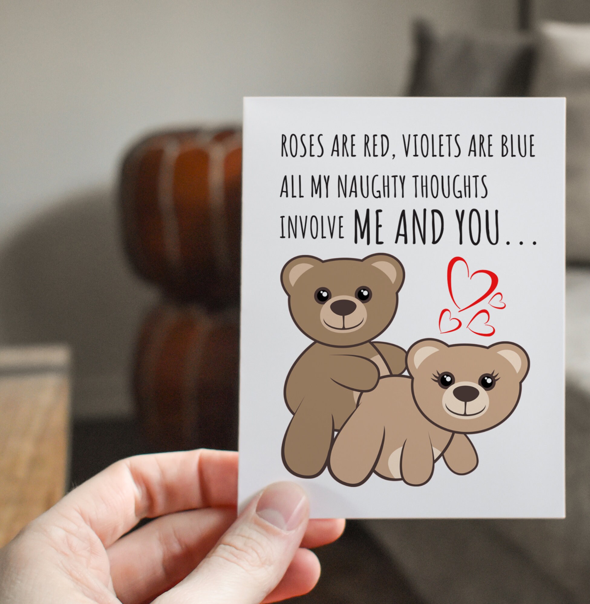 Cartes Humoristiques | I'm So Happy You Like Sucking P*nis | Carte Pour Petite Amie, épouse, Gay, Mari, Saint-Valentin, Anniversaire, Amour Cheek | CBH955