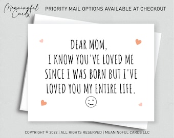 Funny Mother's Day Card, Sarcastic Mom Gift from Daughter or Son