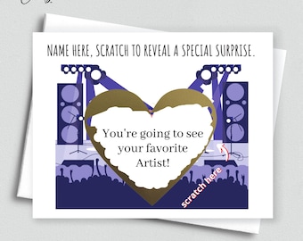 Surprise Concert Scratch Off Card, Concert Birthday Gift Scratch Off Surprise Concert Card, You&#39;re Going to Scratch to Reveal