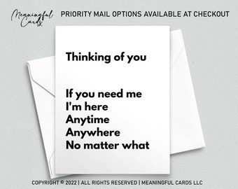 Thinking of You Encouragement Card, Emotional Support
