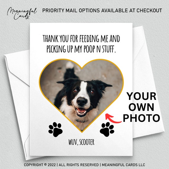 Personalized Pet Photo Mother's Day Card, Dog Mom, Cat Mom