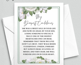 Bereavement Gift Loss of Sister Gift, Grief Card, Sympathy Card, Remembrance Card, Sister Memorial Gift