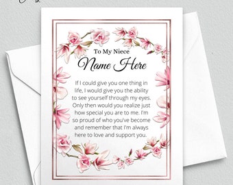 Personalized Niece Birthday Card Thoughtful Birthday Card for Niece Sentimental Card Birthday Card Girls Customized Gift Meaningful Message
