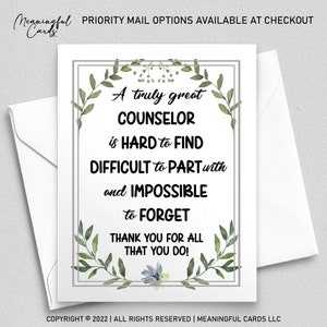 Carte de remerciement pour conseiller